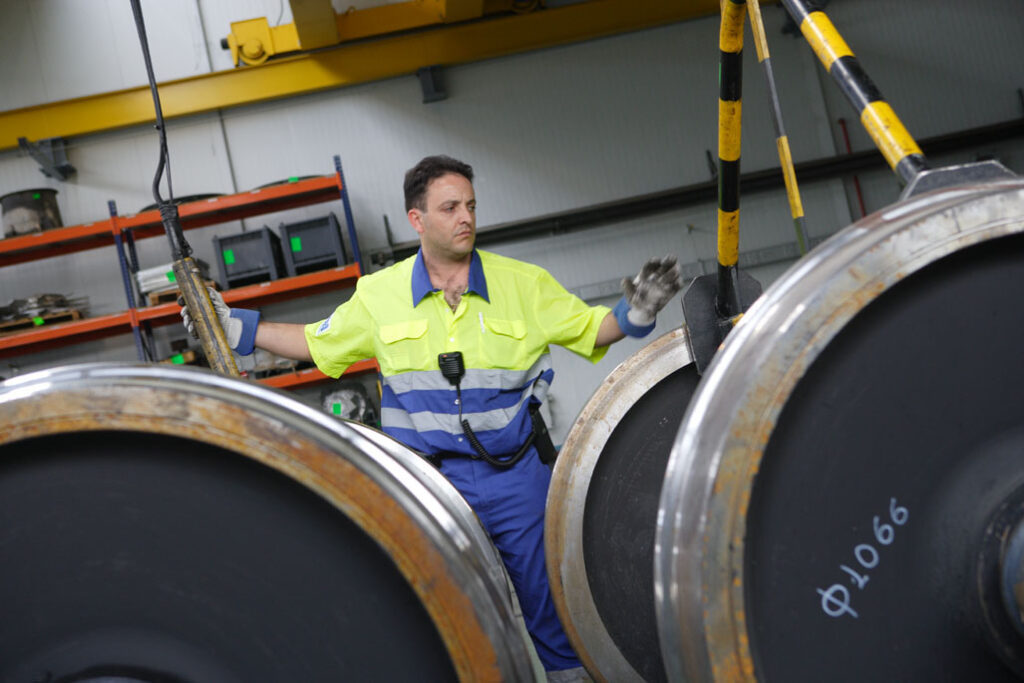 Arbeiter in der metallverarbeitenden Industrie