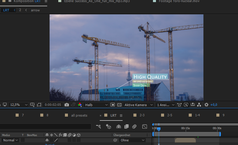 Postproduktion Zeitraffer-Video